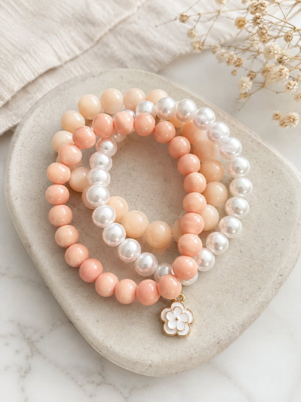 Gentle Strength Bracelet Set |  Star Charm | Softness & Strength